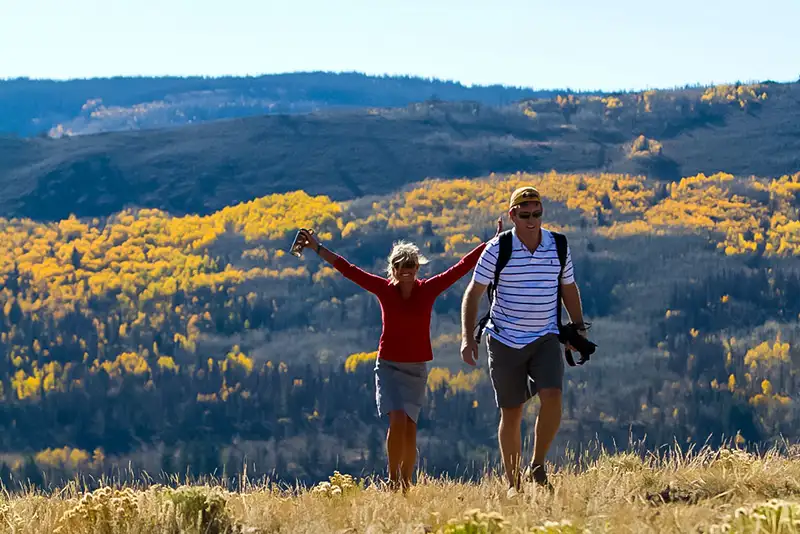 hikers on the ranch