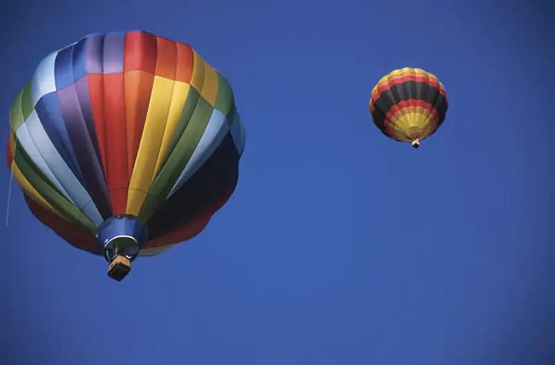 hot air balloons in the sky