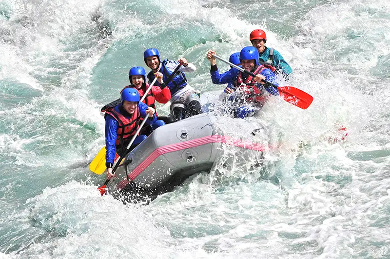 White water rafters