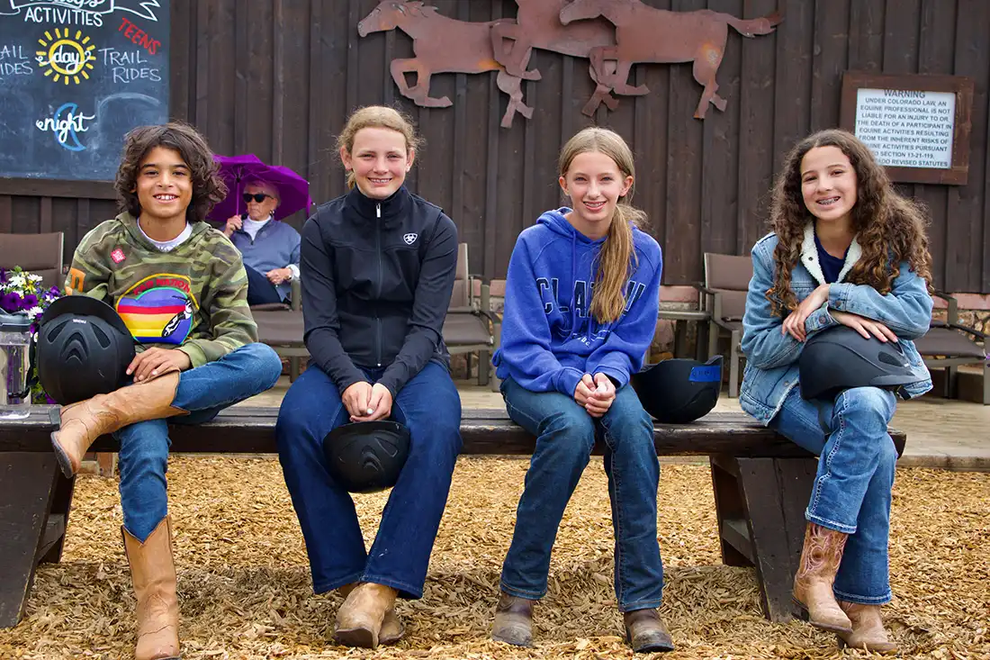 Teens await their horses